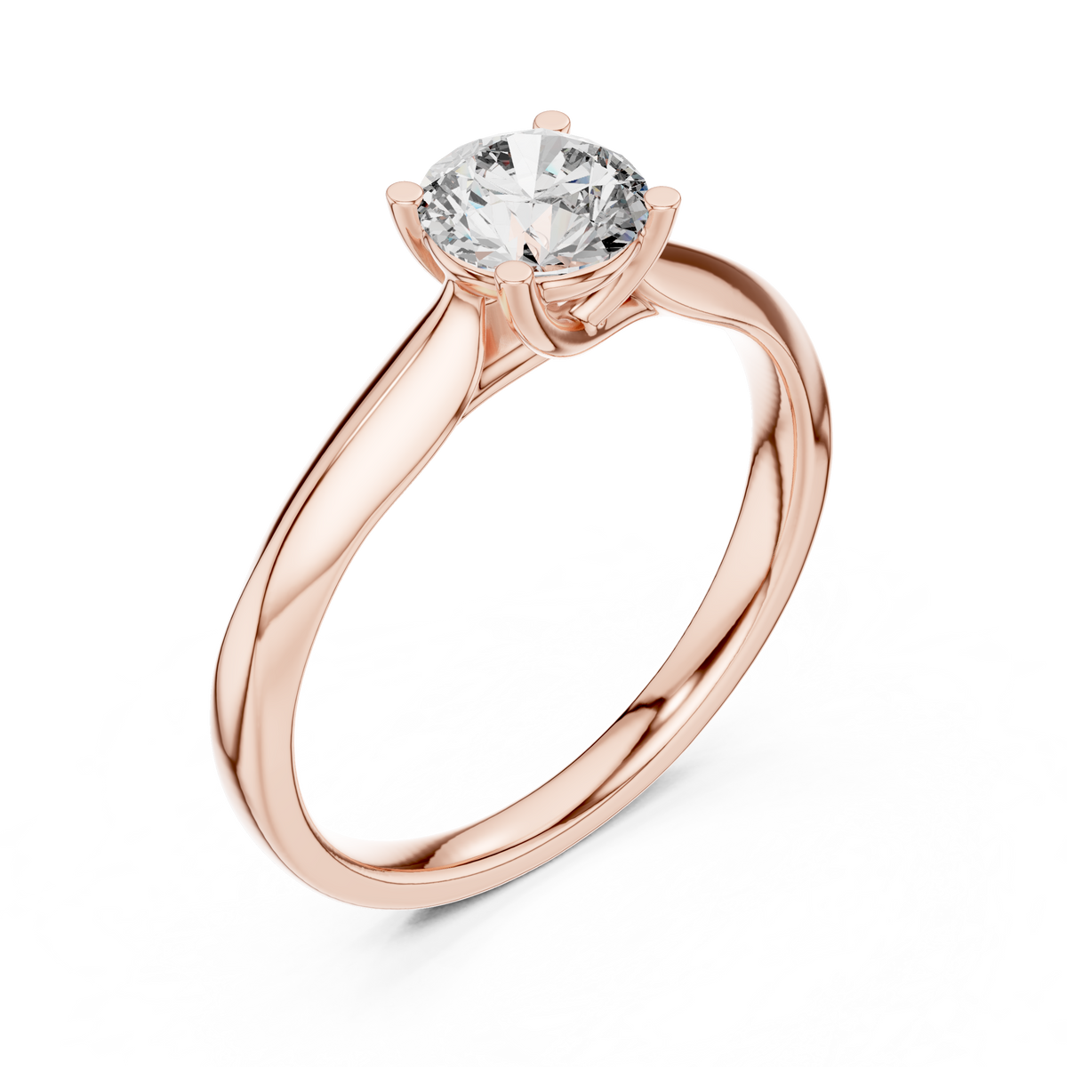 round solitaire ring
