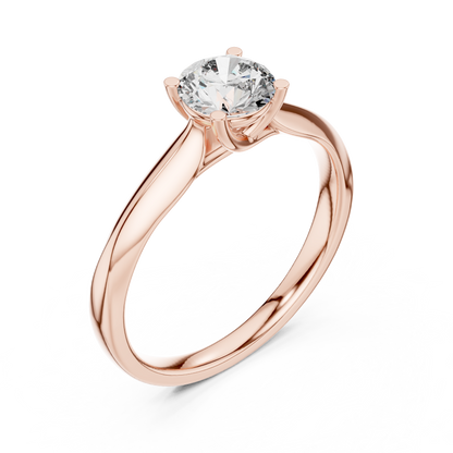 round solitaire ring