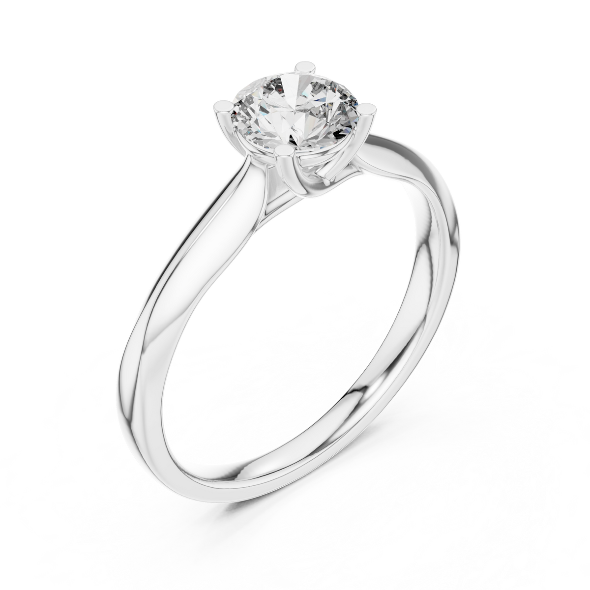 round solitaire ring