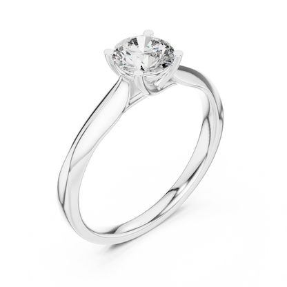 round solitaire ring