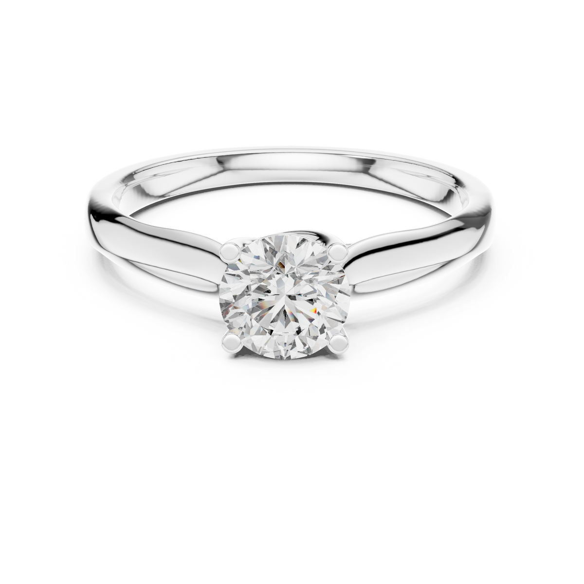 round solitaire ring