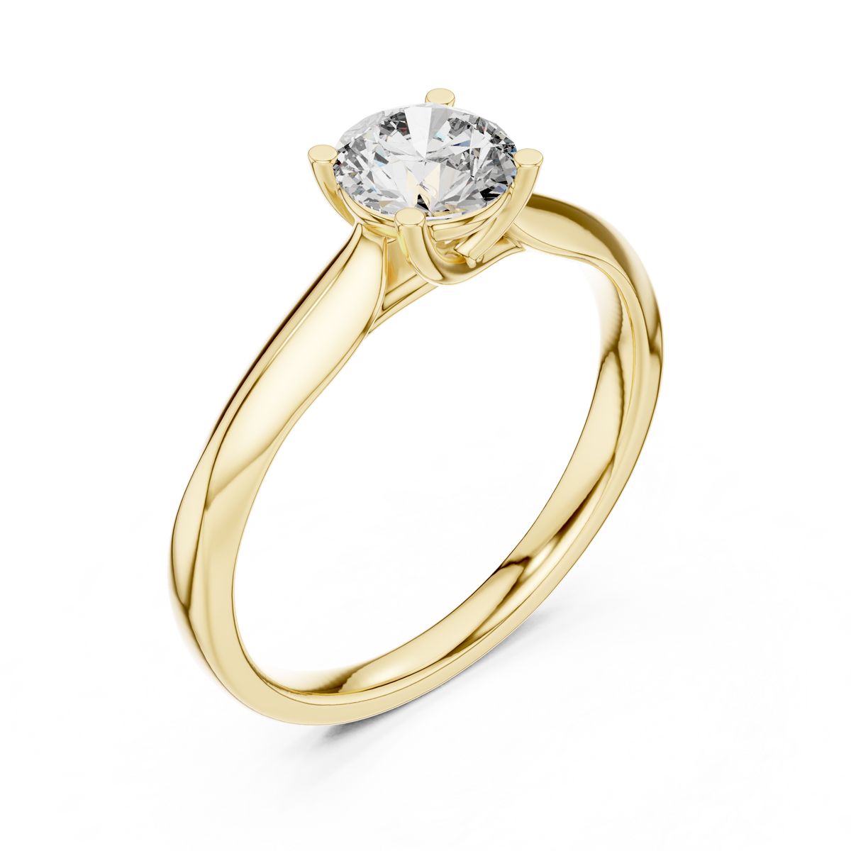 round solitaire ring