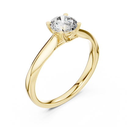 round solitaire ring