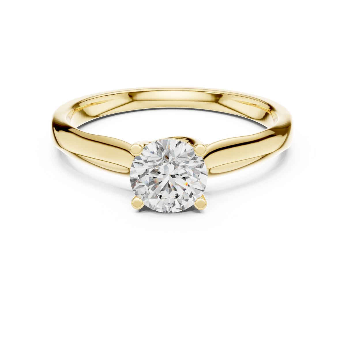 round solitaire ring