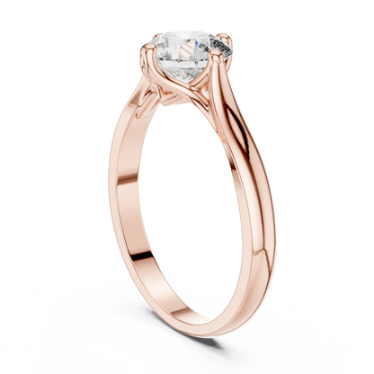 Round solitaire ring