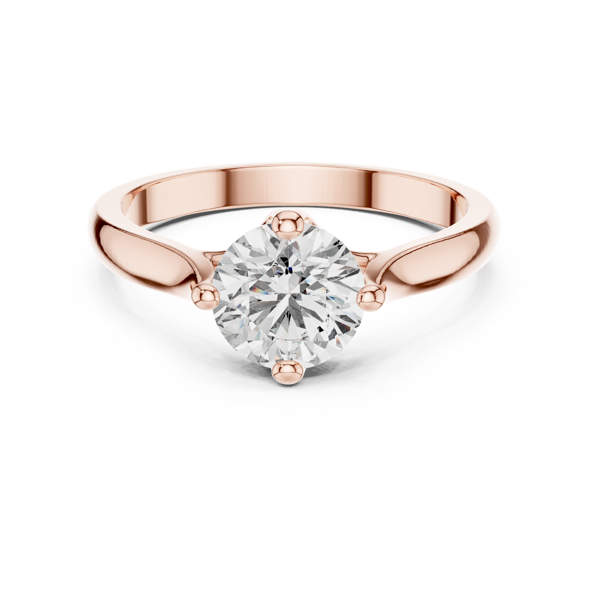 round solitaire ring