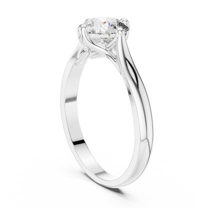 Round solitaire ring