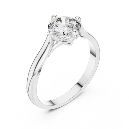 Round solitaire ring