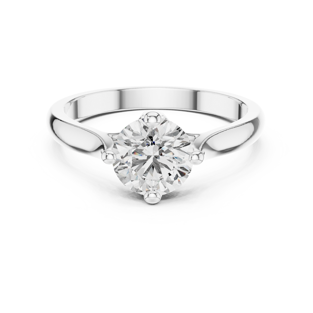 round solitaire ring