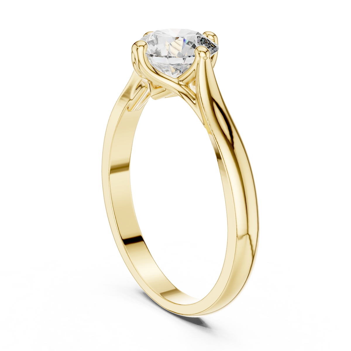 round solitaire ring