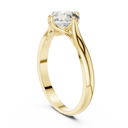 Round solitaire ring