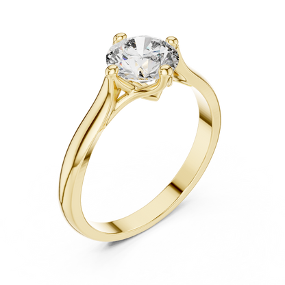 Round solitaire ring