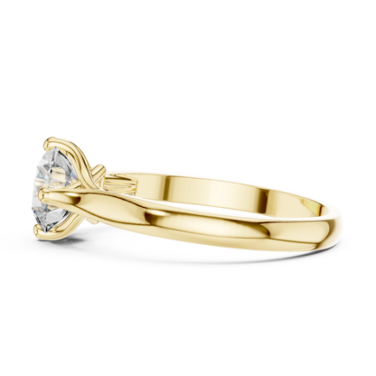 Round solitaire ring