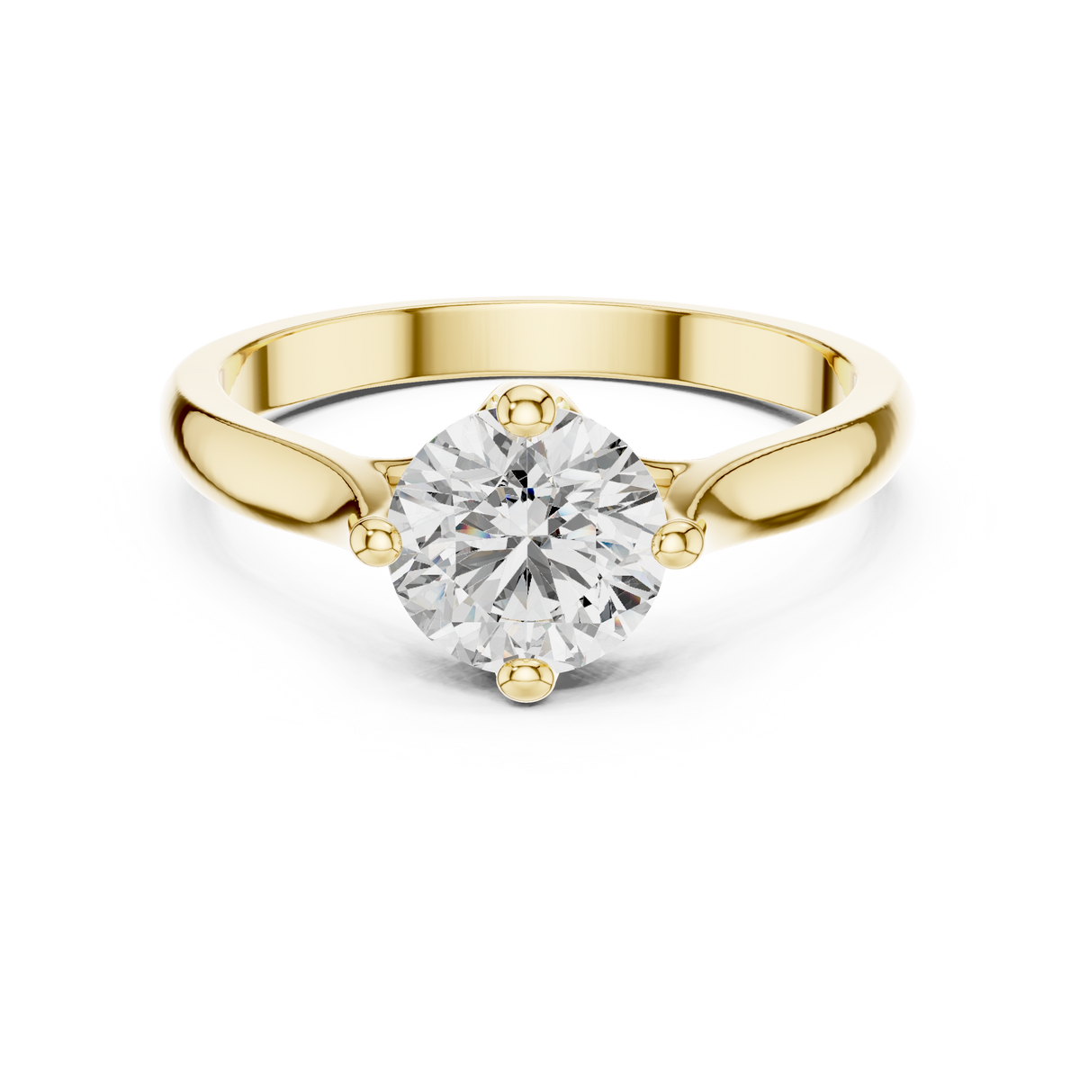 round solitaire ring