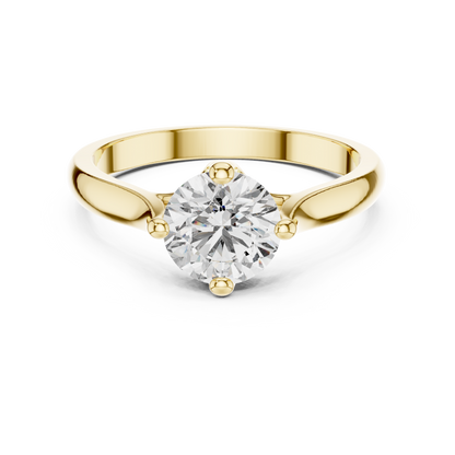 Round solitaire ring