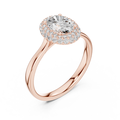 Oval Halo Engagement Ring