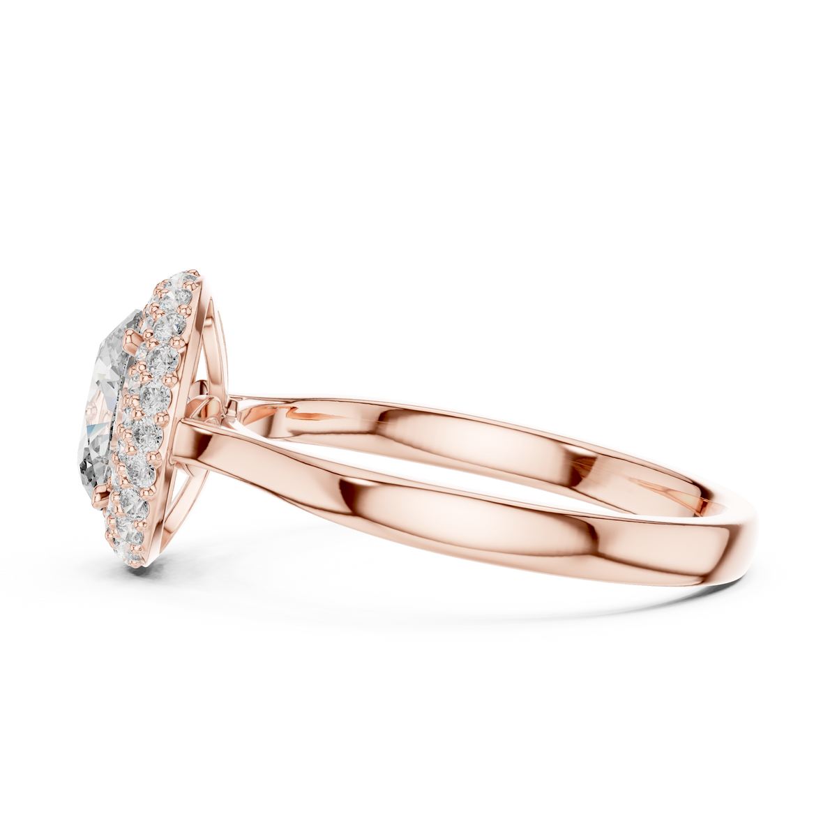 oval halo engagement ring