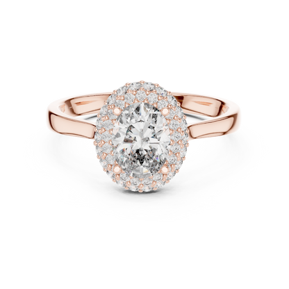 Oval Halo Engagement Ring
