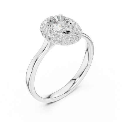 Oval Halo Engagement Ring