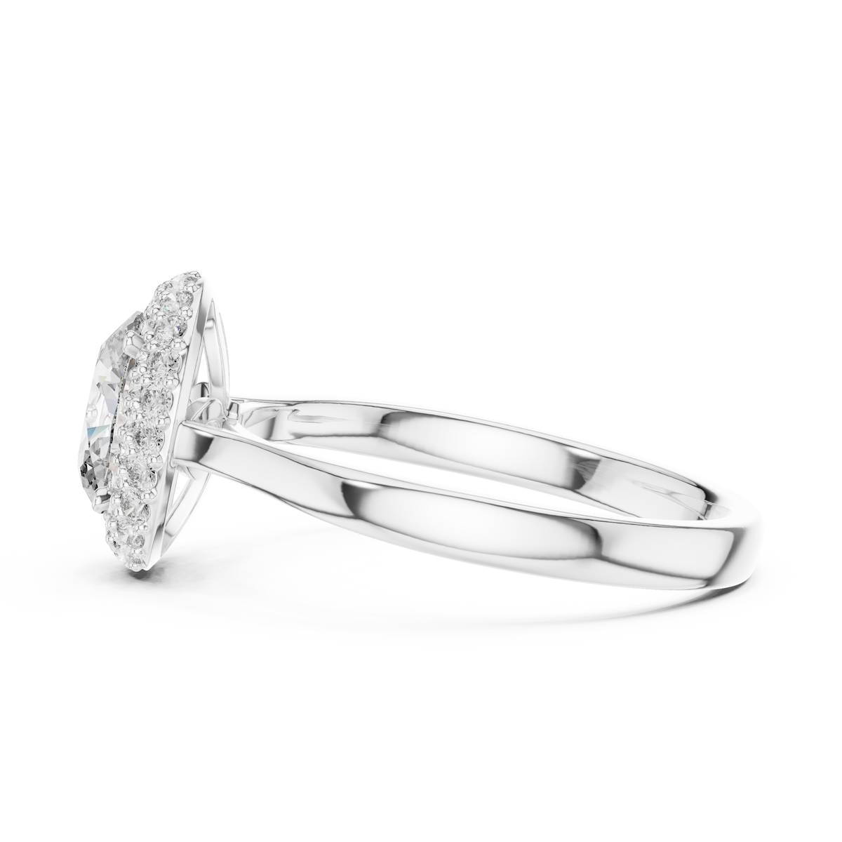 oval halo engagement ring