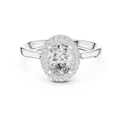 Oval Halo Engagement Ring