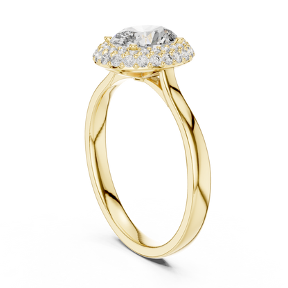 Oval Halo Engagement Ring