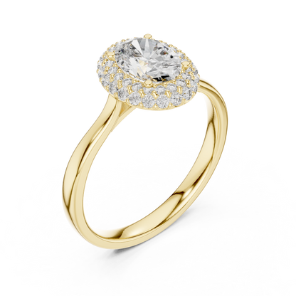 Oval Halo Engagement Ring