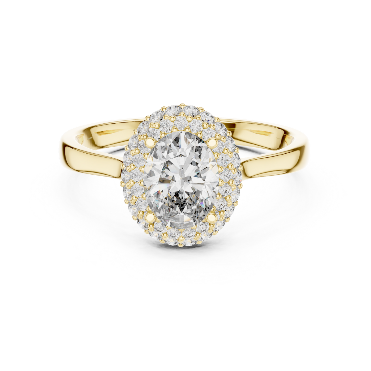 oval halo engagement ring