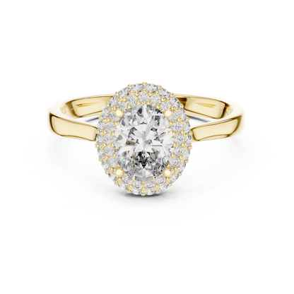 Oval Halo Engagement Ring