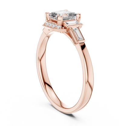 asscher diamond ring