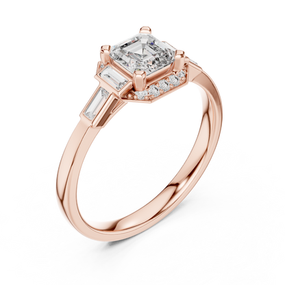 asscher diamond ring