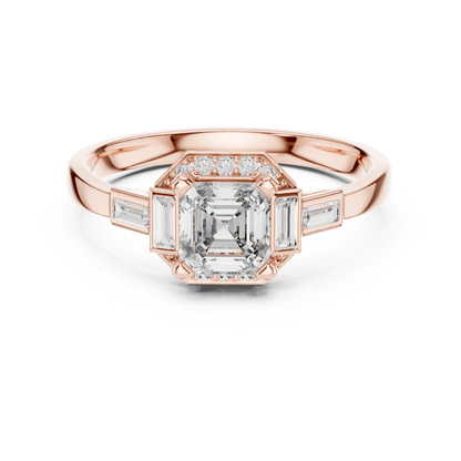 asscher diamond ring