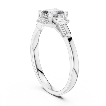 asscher diamond ring