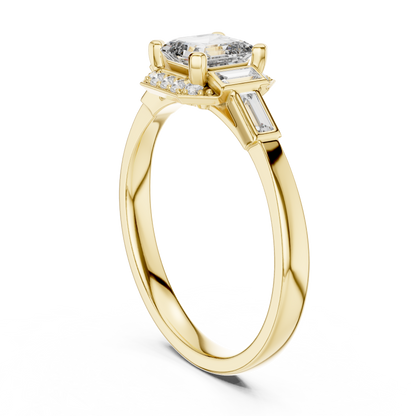 asscher diamond ring