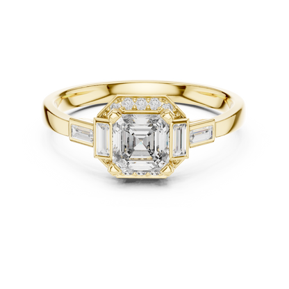 asscher diamond ring