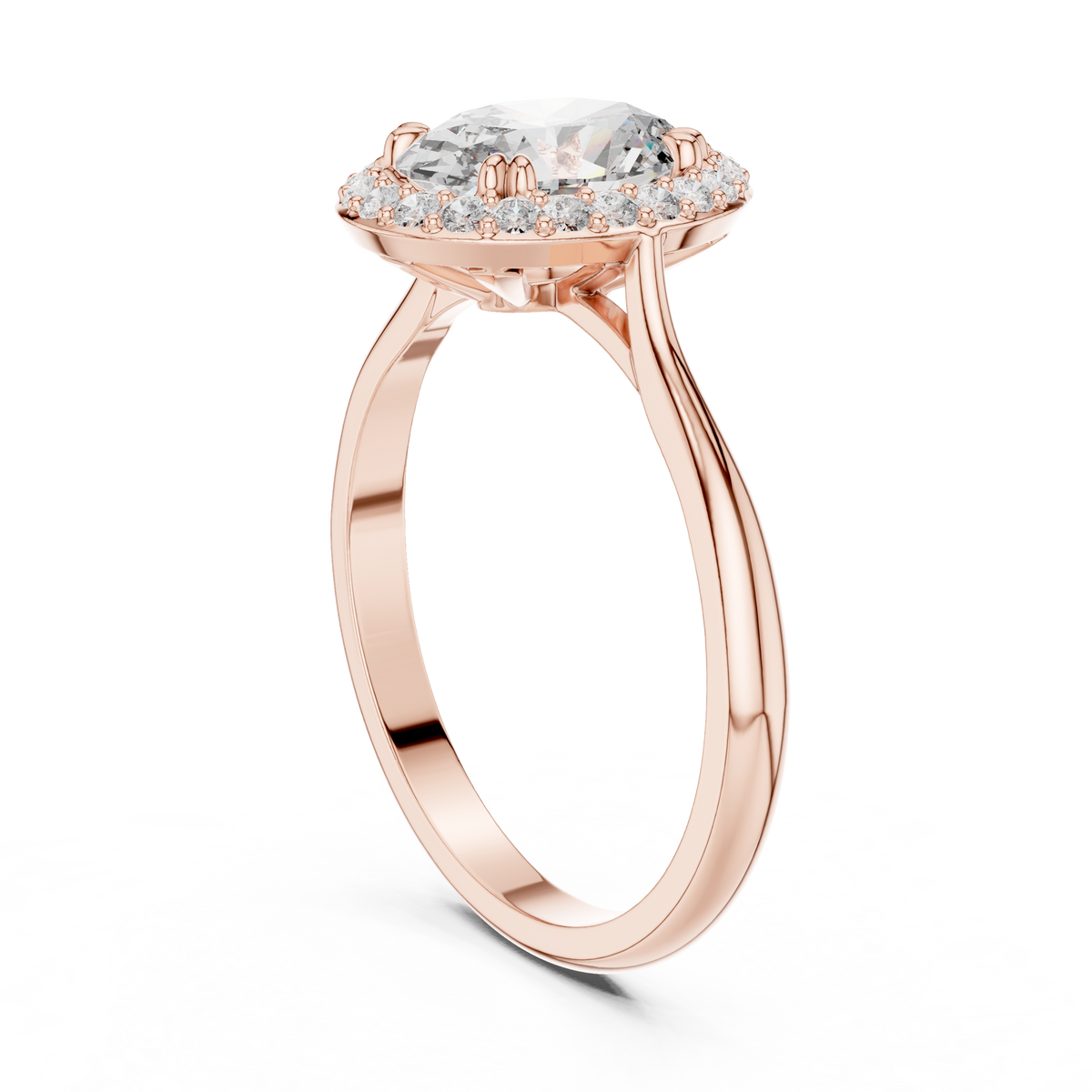 oval diamond halo engagement ring