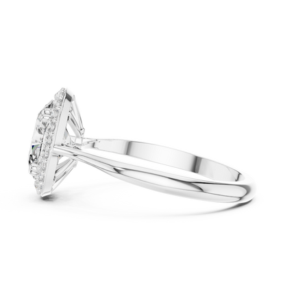 Oval Diamond Halo Engagement Ring