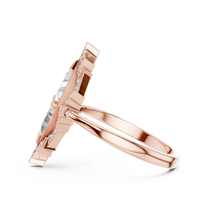 two tringle diamond ring