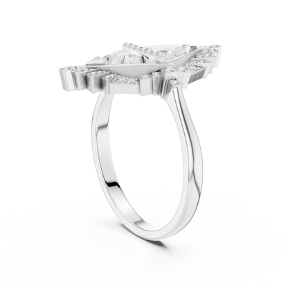 two tringle diamond ring