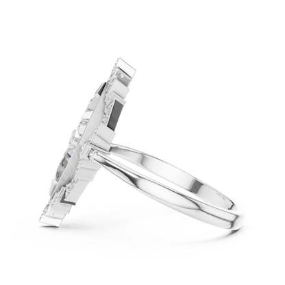 two tringle diamond ring