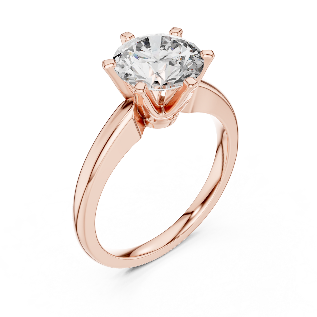 round diamond solitaire engagement ring