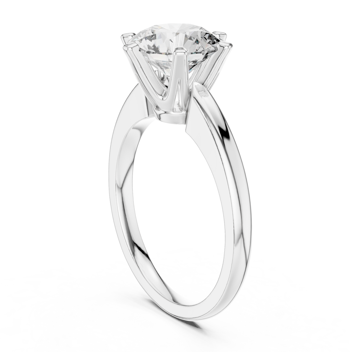 round diamond solitaire engagement ring
