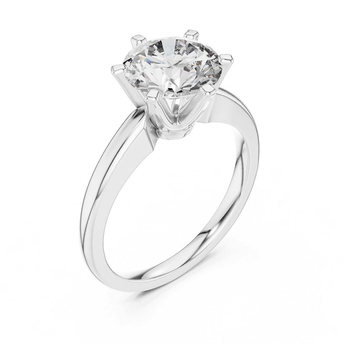 round diamond solitaire engagement ring