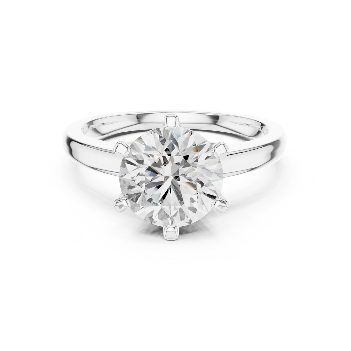 round diamond solitaire engagement ring