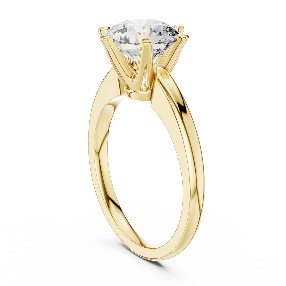 round diamond solitaire engagement ring