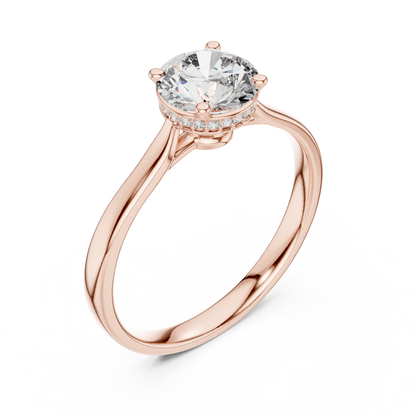 solitaire hidden halo ring