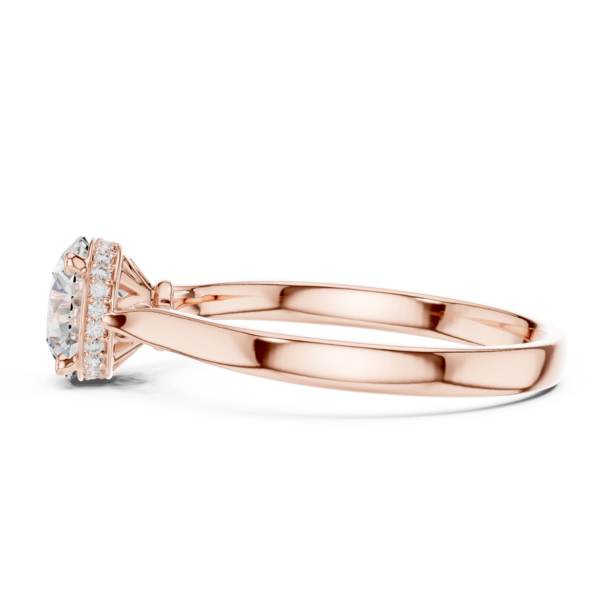solitaire hidden halo ring