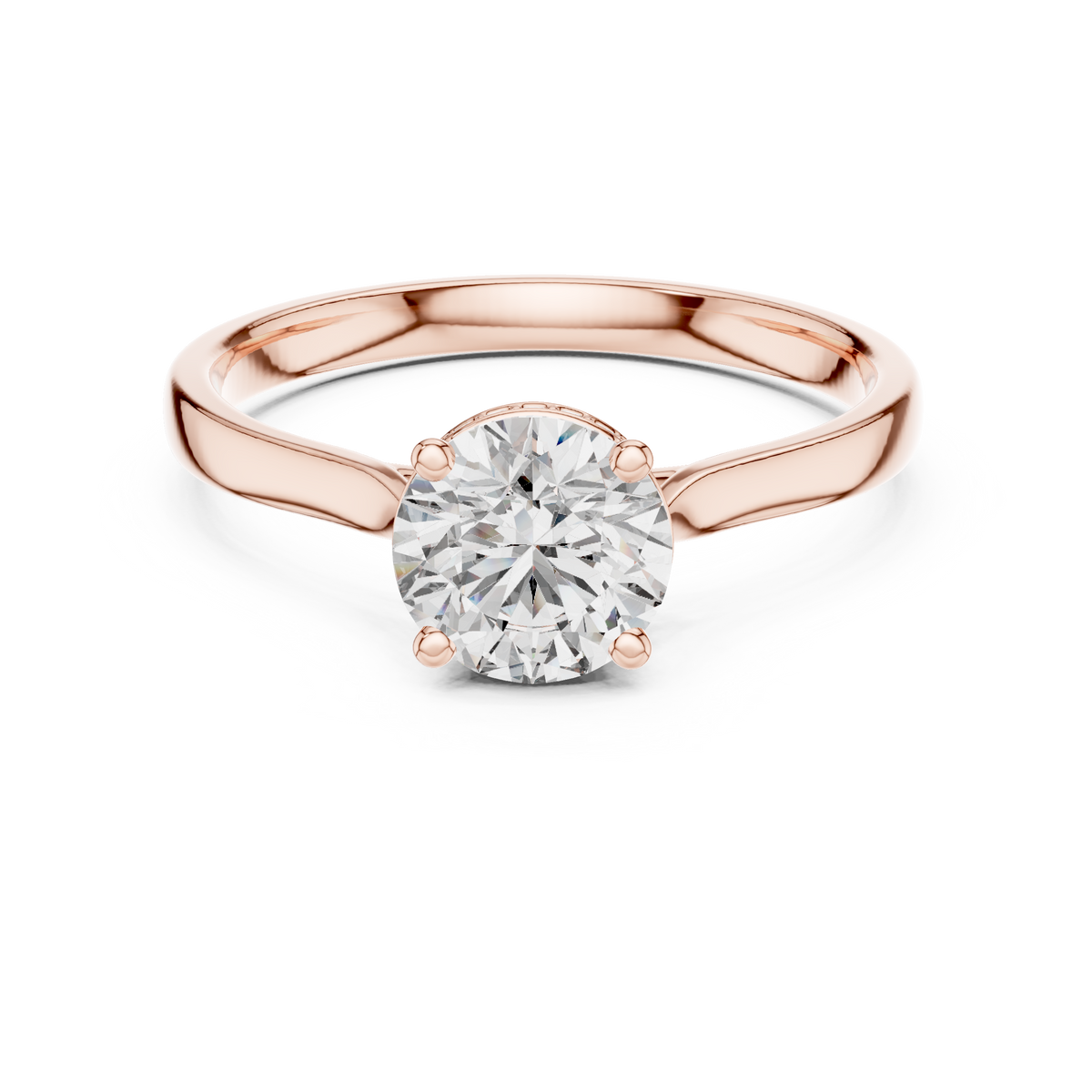 solitaire hidden halo ring