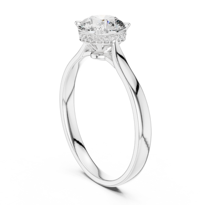 solitaire hidden halo ring