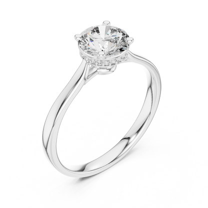solitaire hidden halo ring